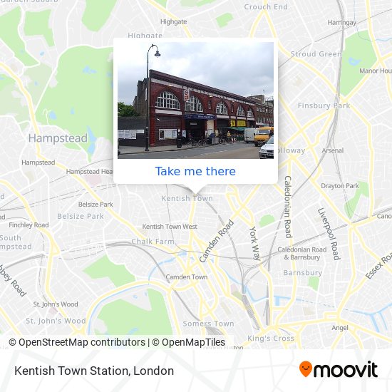 Kentish Town Station map