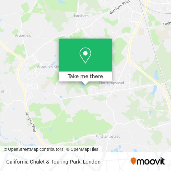 California Chalet & Touring Park map
