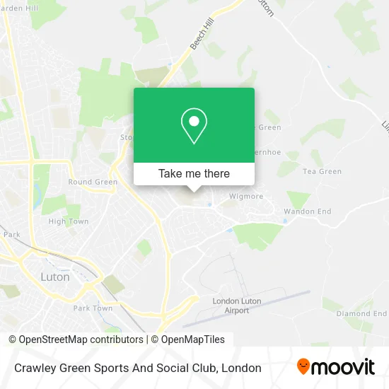 Crawley Green Sports And Social Club map