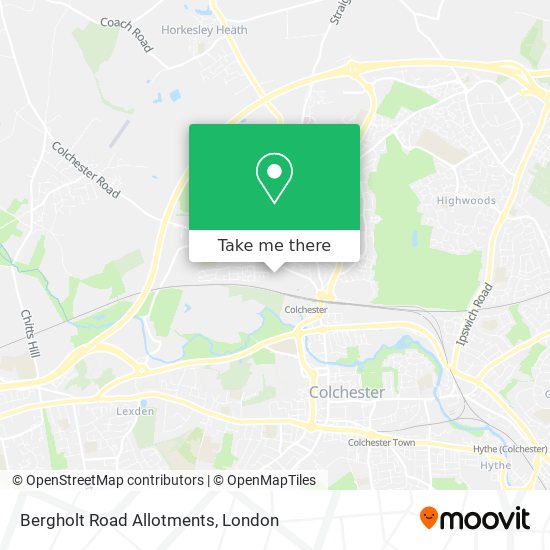 Bergholt Road Allotments map
