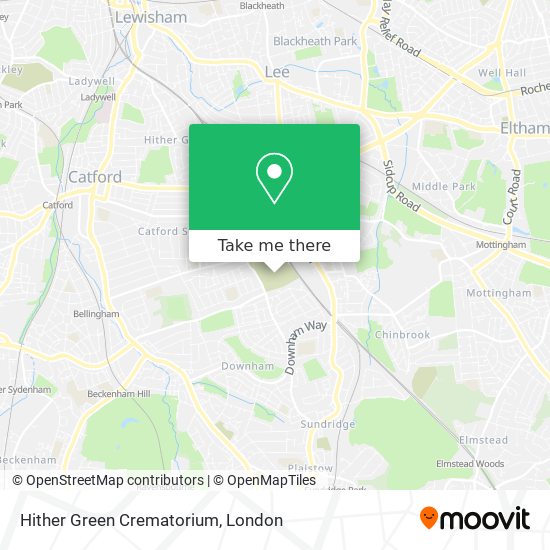 Hither Green Crematorium map