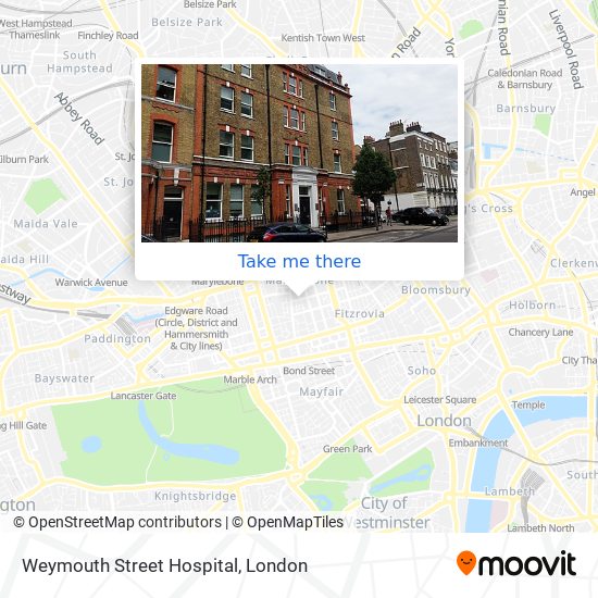 Weymouth Street Hospital map