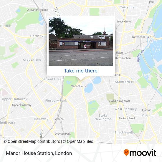 Manor House Station map