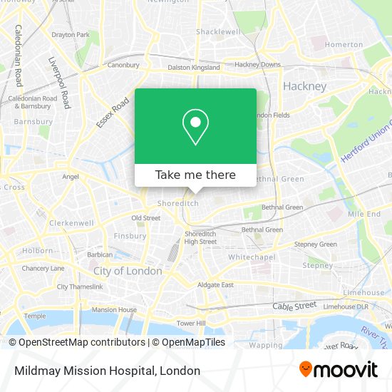 Mildmay Mission Hospital map