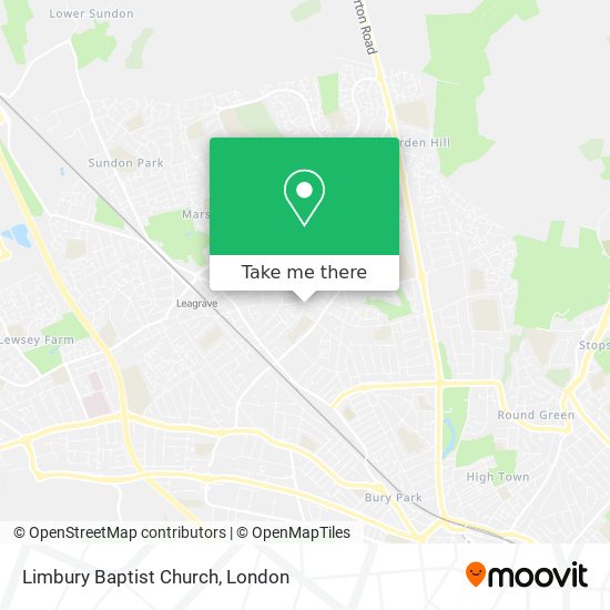 Limbury Baptist Church map