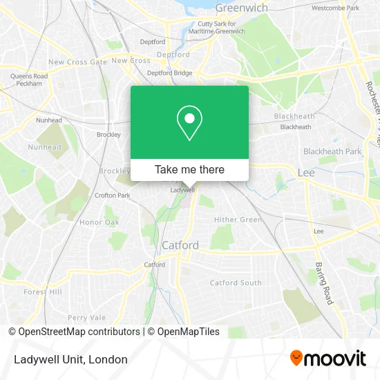 Ladywell Unit map