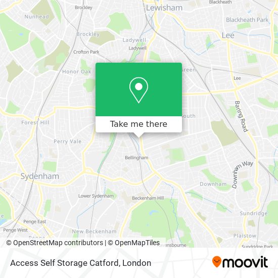 Access Self Storage Catford map