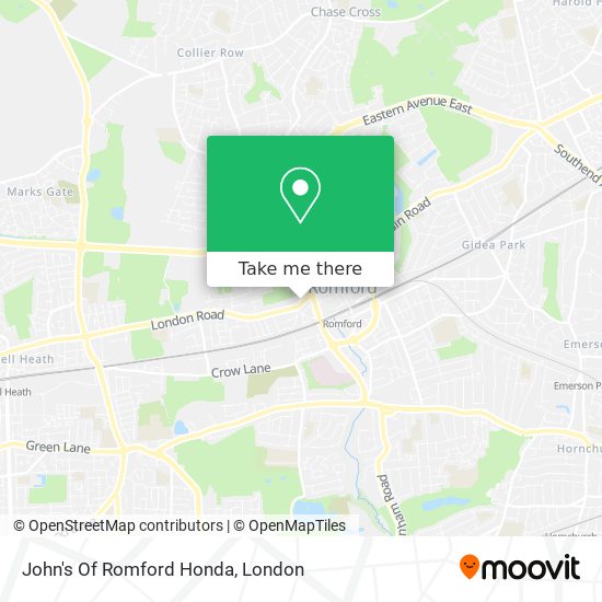 John's Of Romford Honda map