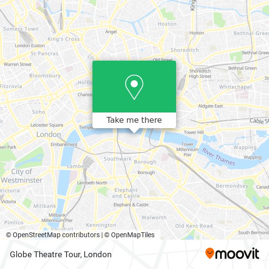 Globe Theatre Tour map