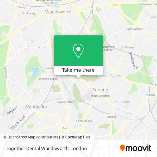 Together Dental Wandsworth map