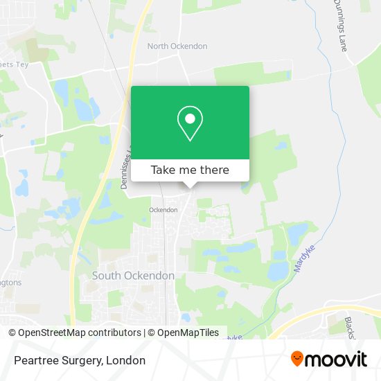 Peartree Surgery map