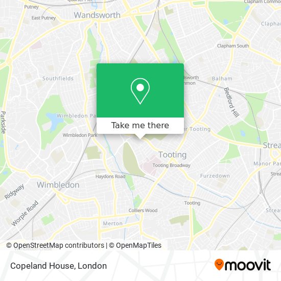 Copeland House map