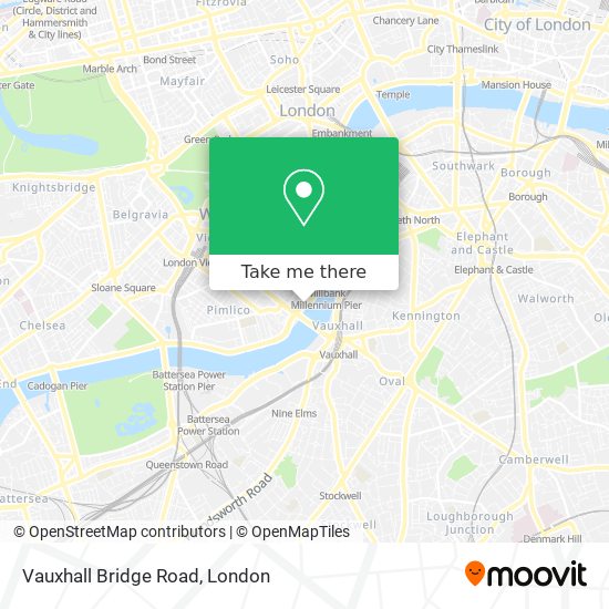 Vauxhall Bridge Road map