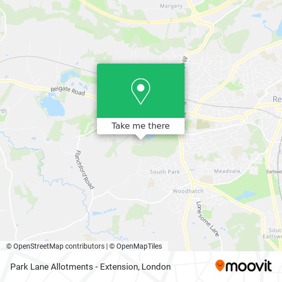 Park Lane Allotments - Extension map
