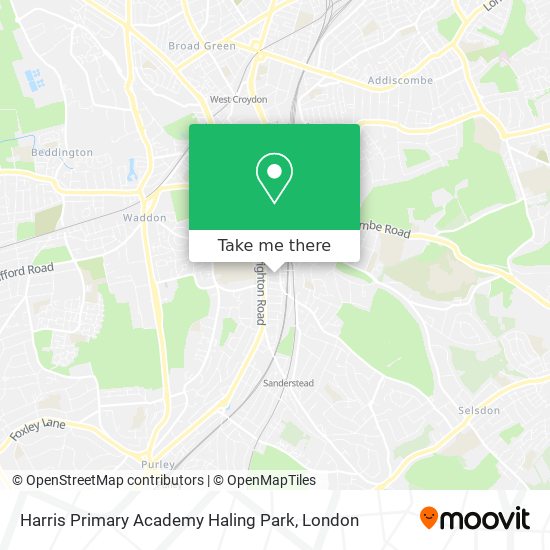 Harris Primary Academy Haling Park map
