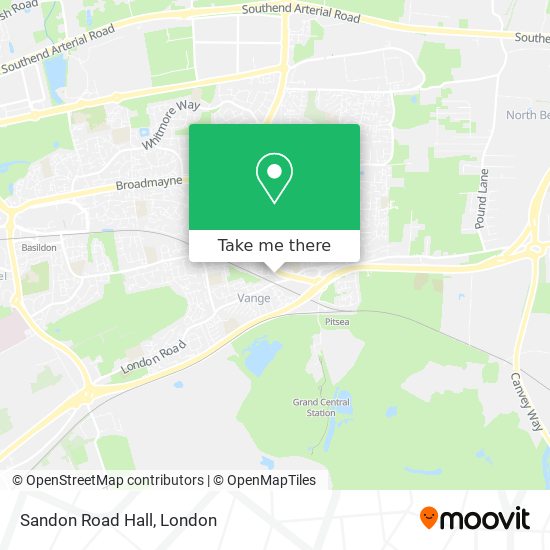 Sandon Road Hall map