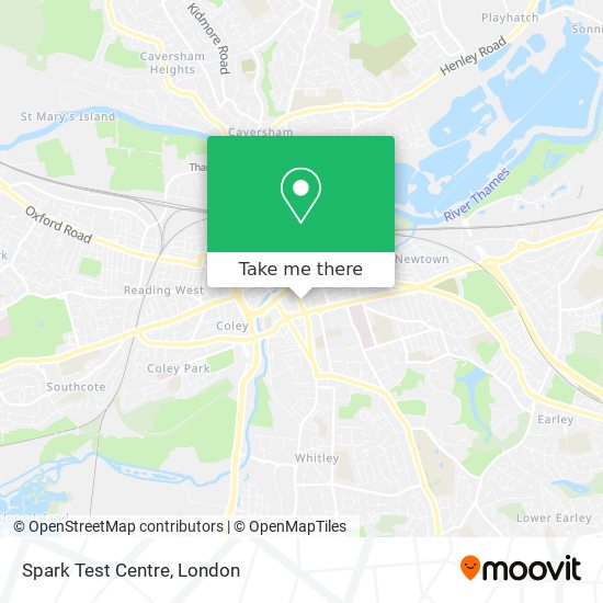 Spark Test Centre map