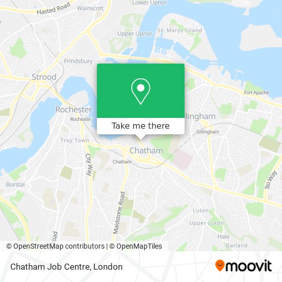 Chatham Job Centre map