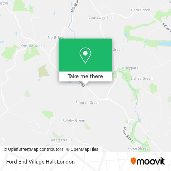 Ford End Village Hall map