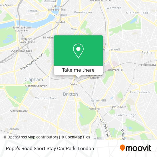 Pope's Road Short Stay Car Park map