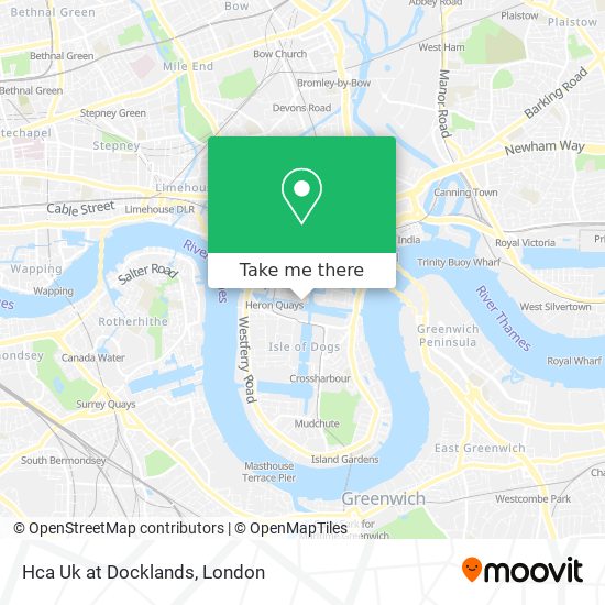 Hca Uk at Docklands map