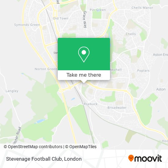 Stevenage Football Club map