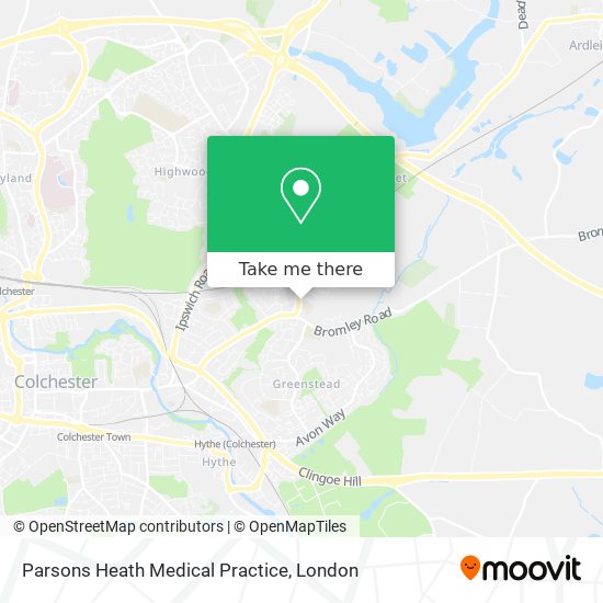 Parsons Heath Medical Practice map