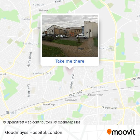 Goodmayes Hospital map