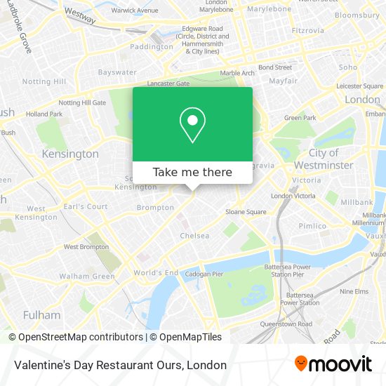 Valentine's Day Restaurant Ours map