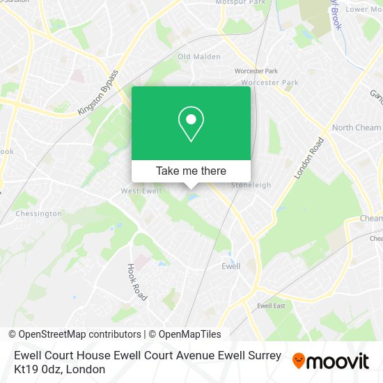 How to get to Ewell Court House Ewell Court Avenue Ewell Surrey Kt19