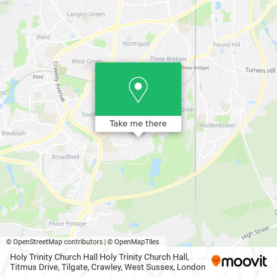 How To Get To Holy Trinity Church Hall Holy Trinity Church Hall Titmus Drive Tilgate Crawley West Sussex In London By Bus Or Train