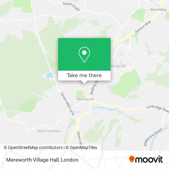 Mereworth Village Hall map