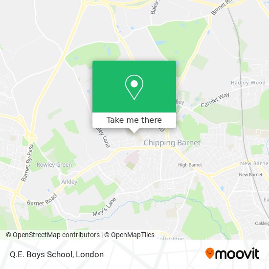 Q.E. Boys School map