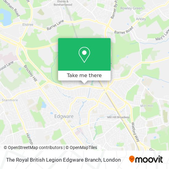 The Royal British Legion Edgware Branch map