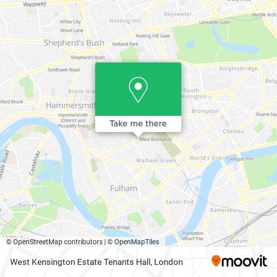 West Kensington Estate Tenants Hall map