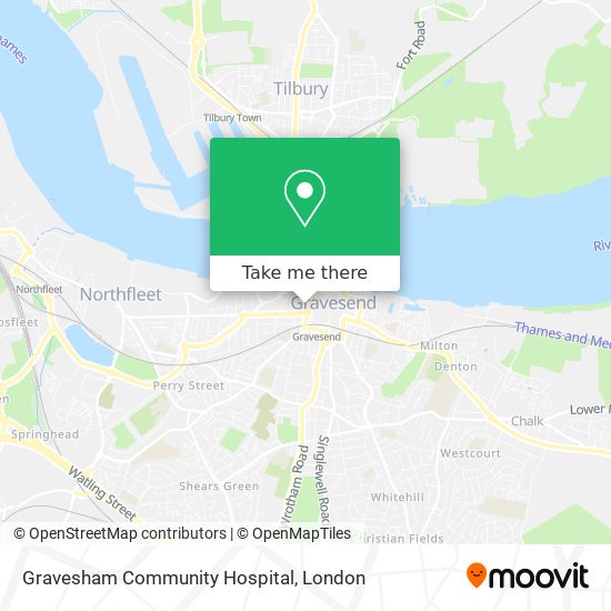 Gravesham Community Hospital map