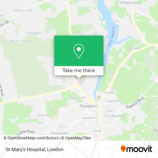 St Mary's Hospital map