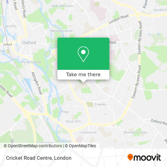 Cricket Road Centre map