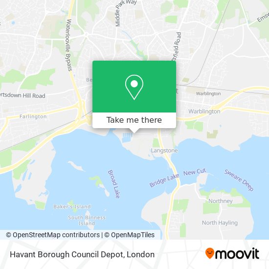 Havant Borough Council Depot map