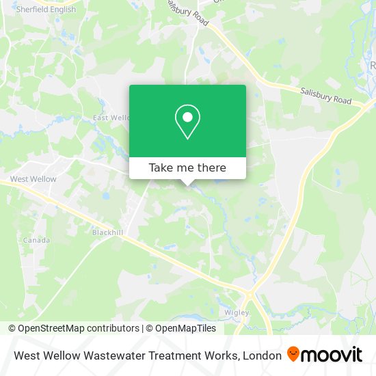 West Wellow Wastewater Treatment Works map