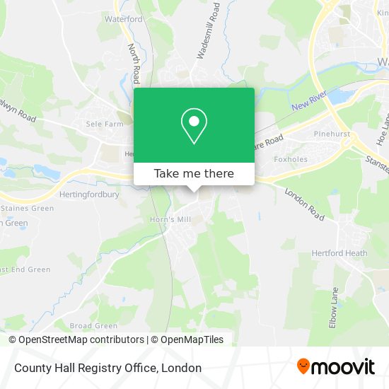 County Hall Registry Office map