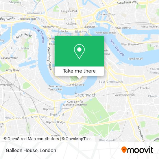 Galleon House map