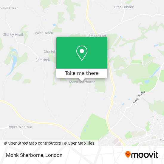 Monk Sherborne map