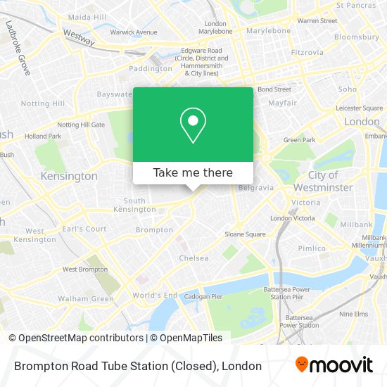 Brompton Road Tube Station (Closed) map