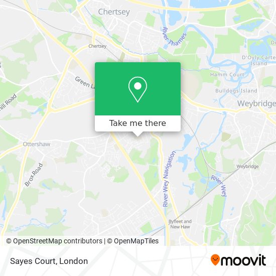 Sayes Court map