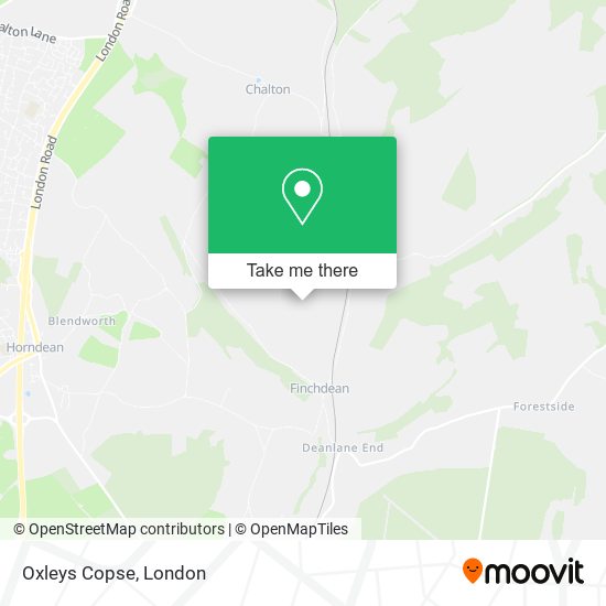 Oxleys Copse map