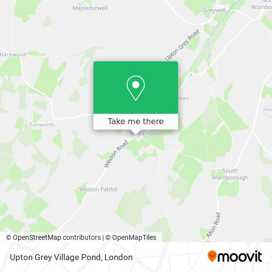 Upton Grey Village Pond map