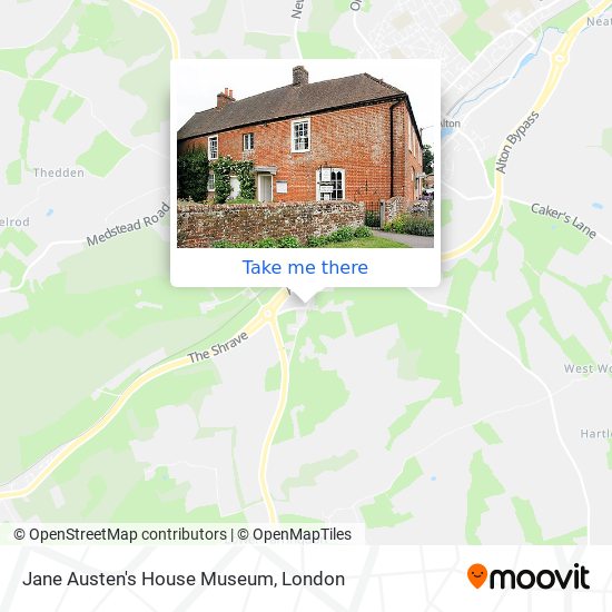 Jane Austen's House Museum map