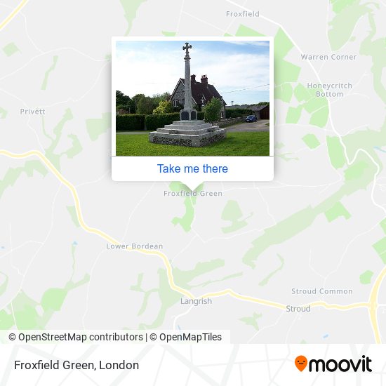 Froxfield Green map