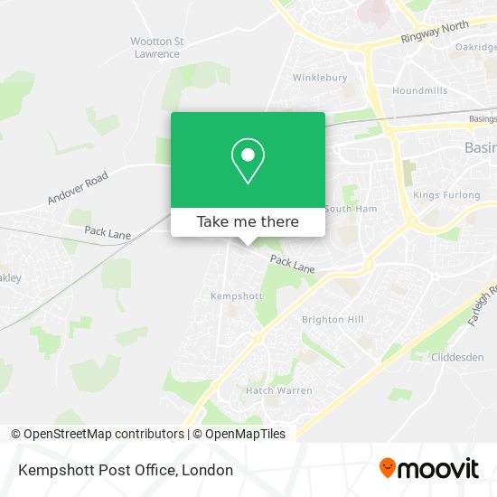 Kempshott Post Office map